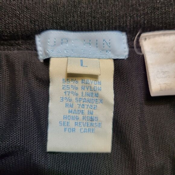 URCHIN MARK EISER Y2K Ribbed Knit Skirt with Embroiderey Ruffled Hem Vamp Goth - Picture 9 of 11